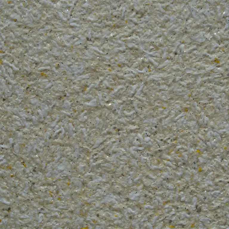 baumwollputz-015-6 015-6 Hellgelb mit starker Struktur, Silber-, Gelb- & Gold-Chips, Silber-Glimmer – Bild 1